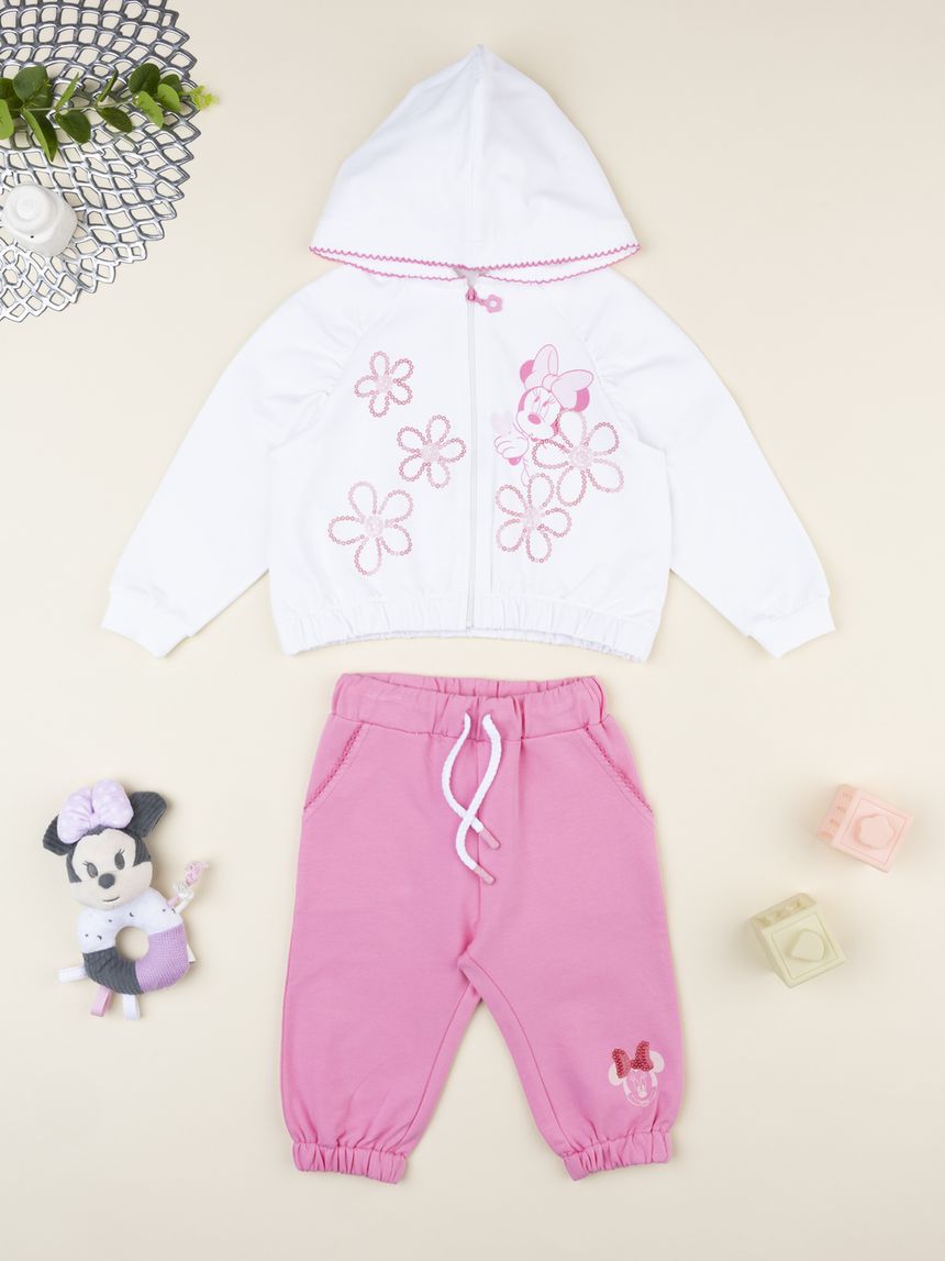 βρεφικό σετ ζακέτα και φόρμα minnie για κορίτσι - Prénatal