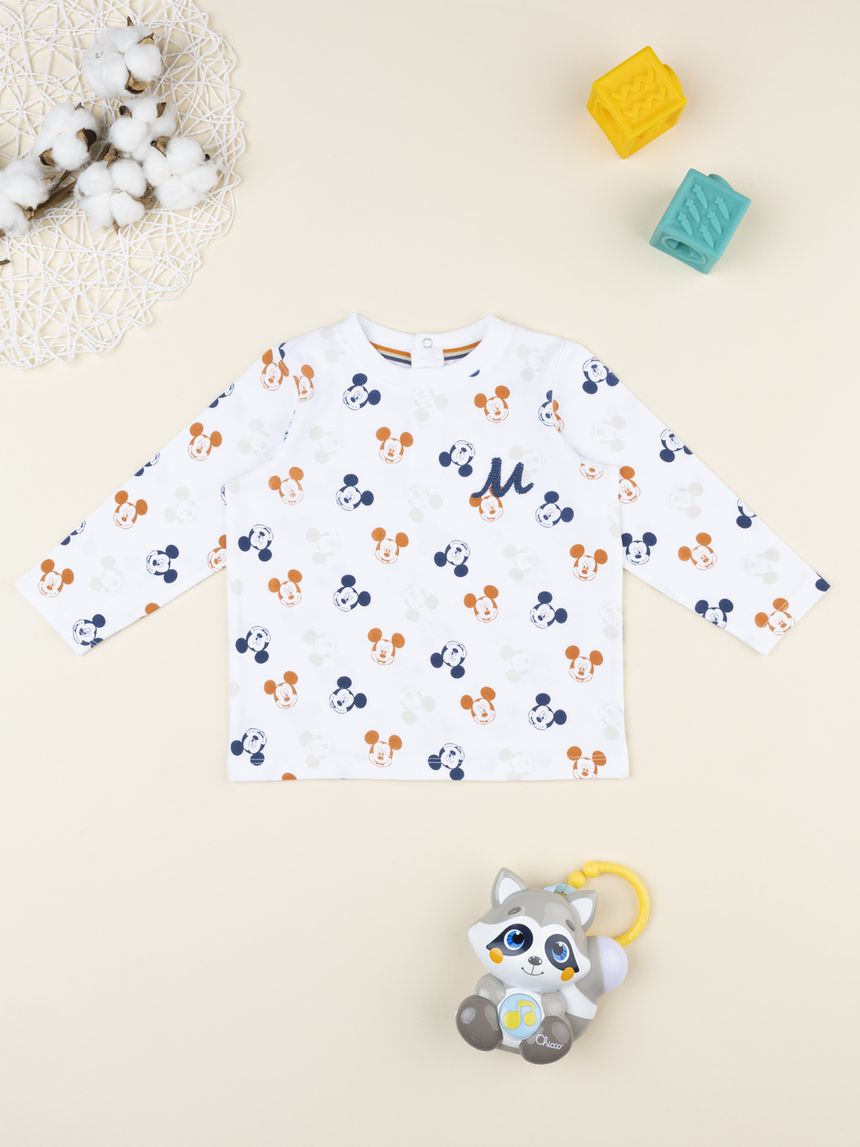 βρεφική μπλούζα λευκή mickey για αγόρι - Prénatal