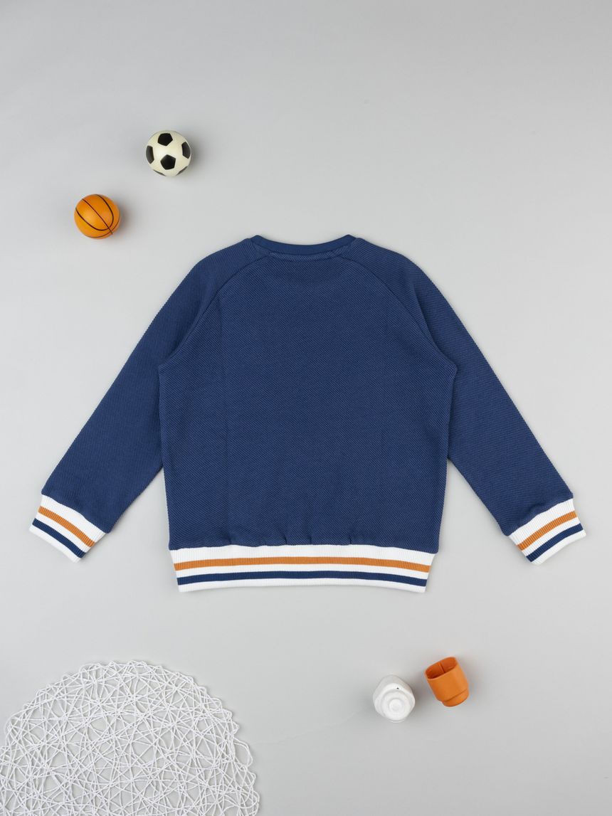 παιδική μπλούζα πικέ μπλε 09 για αγόρι - Prénatal