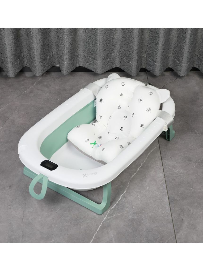 X-treme baby πτυσόμενο μπανάκι μωρού με ενσωματωμένο θερμόμετρο green xt319 - X-TREME BABY
