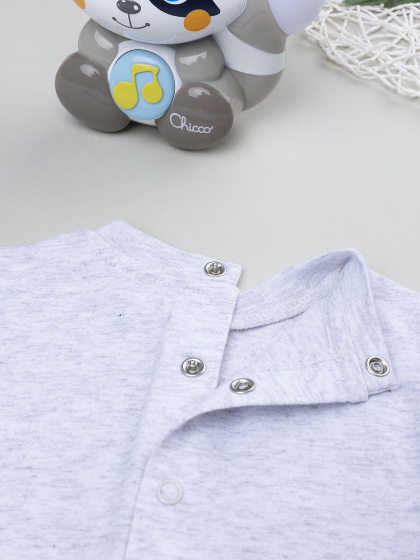 βρεφικό φορμάκι γκρι mickey & pluto για αγόρι - Prénatal