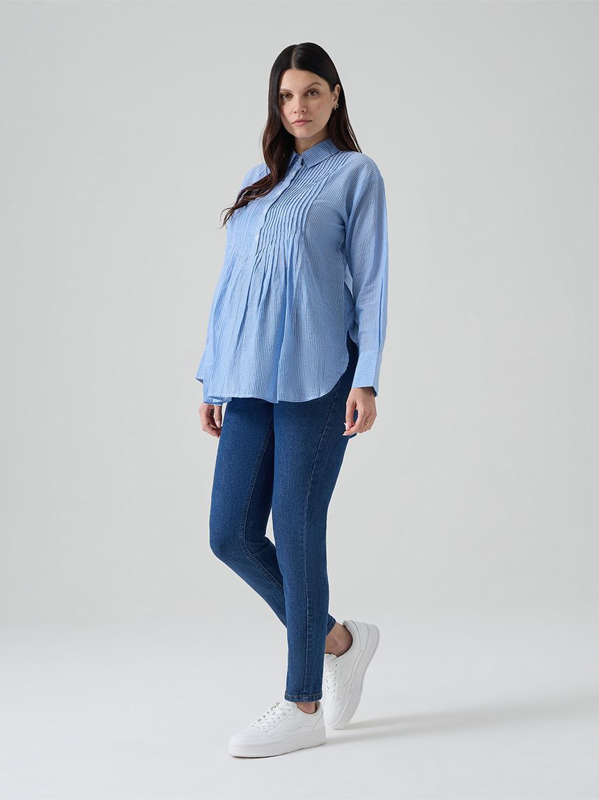 γυναικείο τζιν παντελόνι εγκυμοσύνης skinny μπλε σκούρο - Prénatal