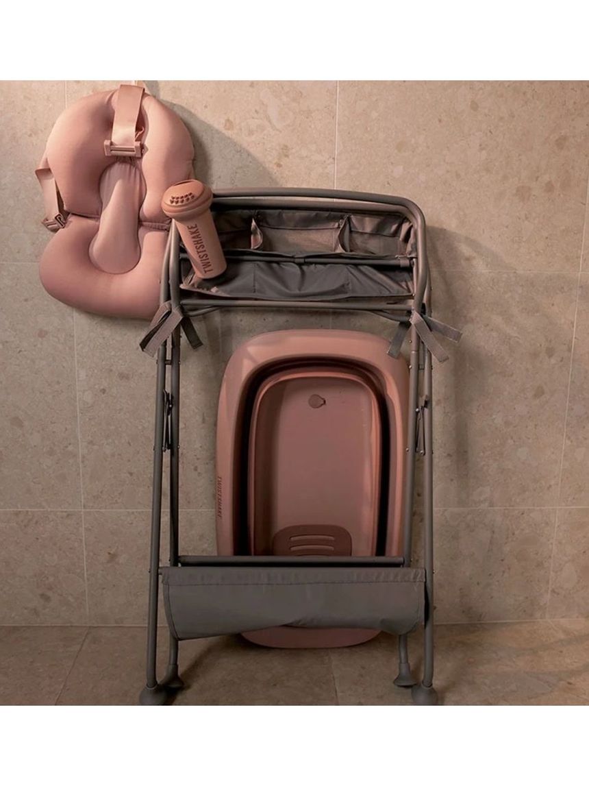 Twistshake βρεφικό μπανάκι με μειωτή και βοηθητική κανάτα faded pink 32-08-78145 - Twistshake