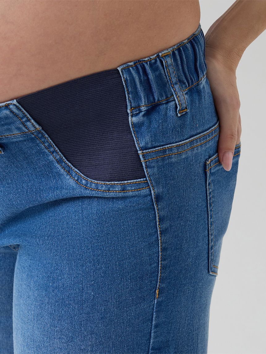 γυναικείο τζιν παντελόνι εγκυμοσύνης palazzo μπλε ανοιχτό - Prénatal