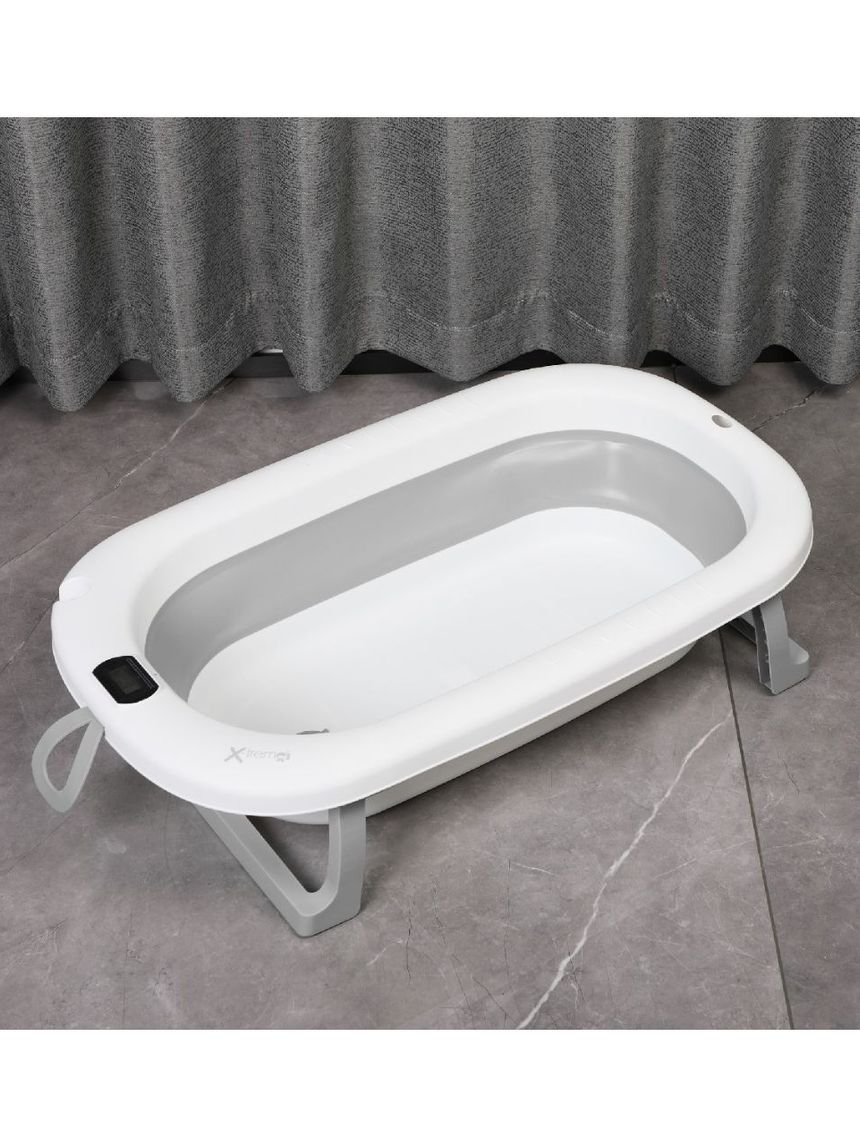 X-treme baby πτυσόμενο μπανάκι μωρού με ενσωματωμένο θερμόμετρο grey xt318 - X-TREME BABY