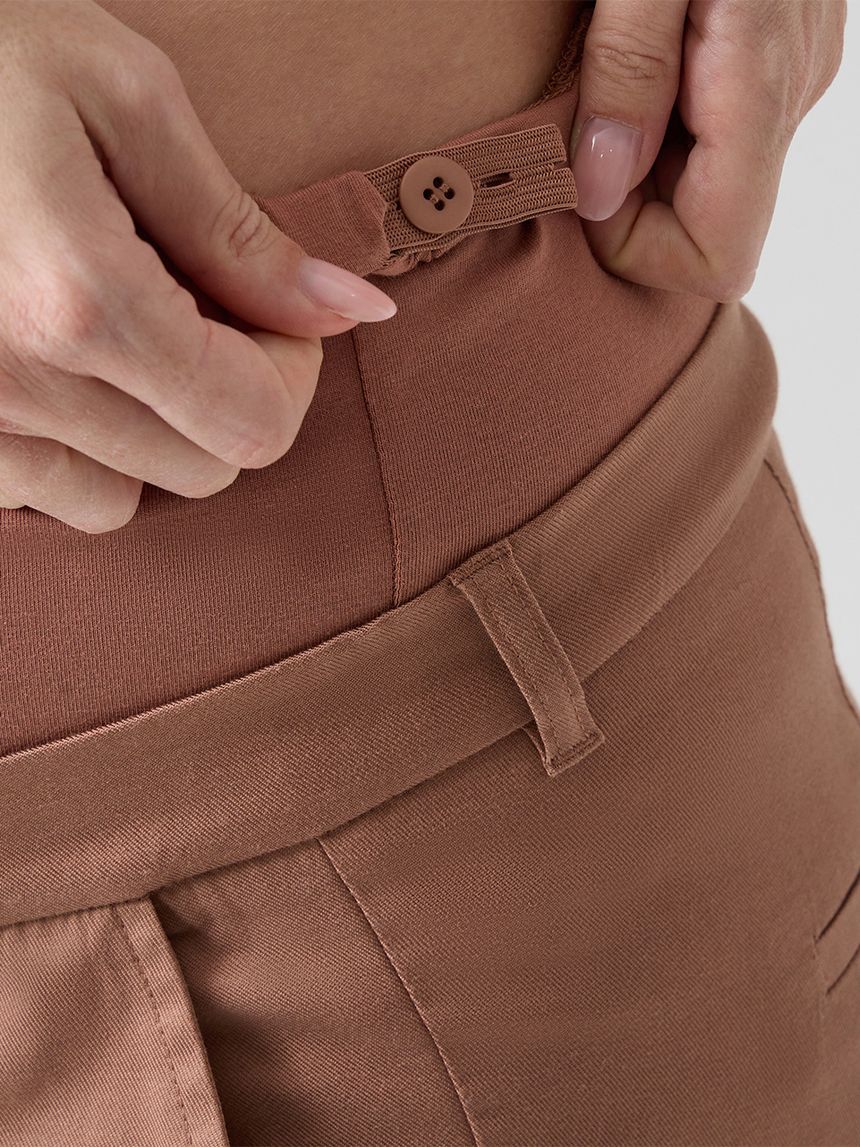 γυναικείο παντελόνι εγκυμοσύνης palazzo καφέ - Prénatal