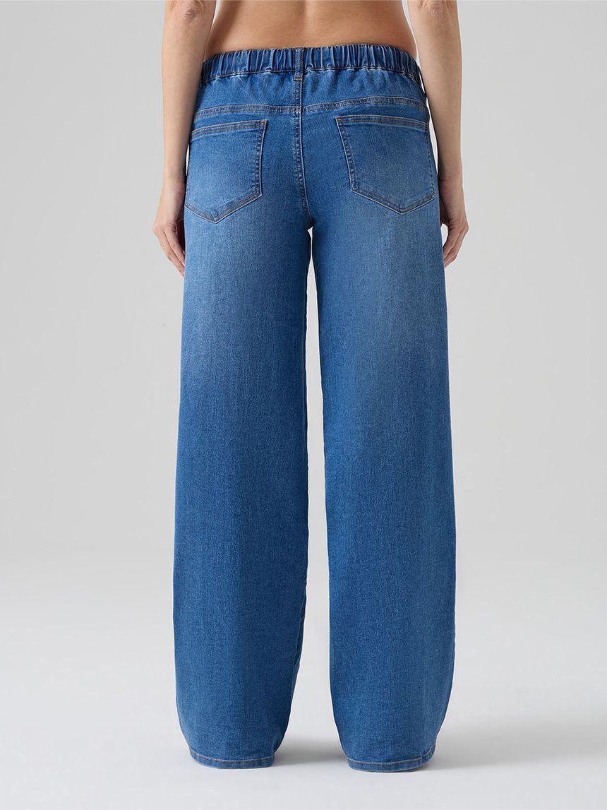 γυναικείο τζιν παντελόνι εγκυμοσύνης palazzo μπλε ανοιχτό - Prénatal