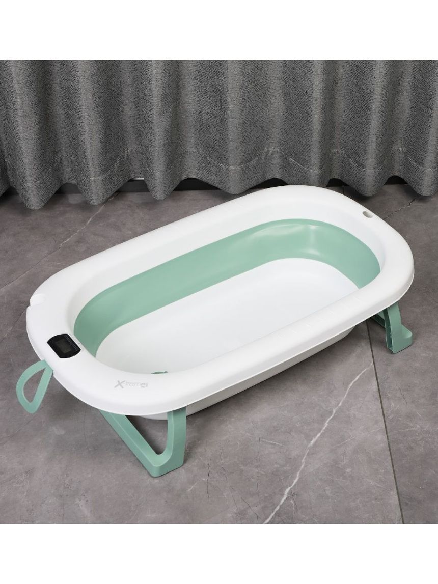 X-treme baby πτυσόμενο μπανάκι μωρού με ενσωματωμένο θερμόμετρο green xt319 - X-TREME BABY