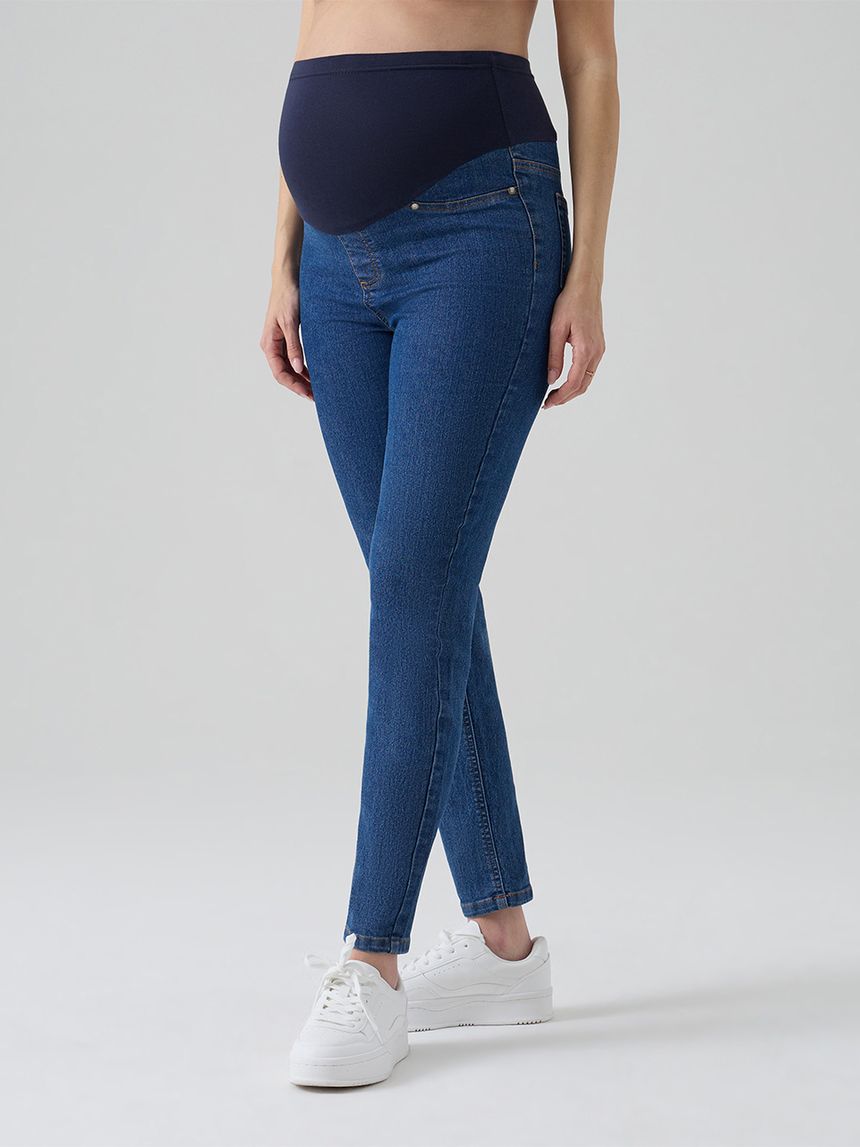 γυναικείο τζιν παντελόνι εγκυμοσύνης skinny μπλε σκούρο - Prénatal