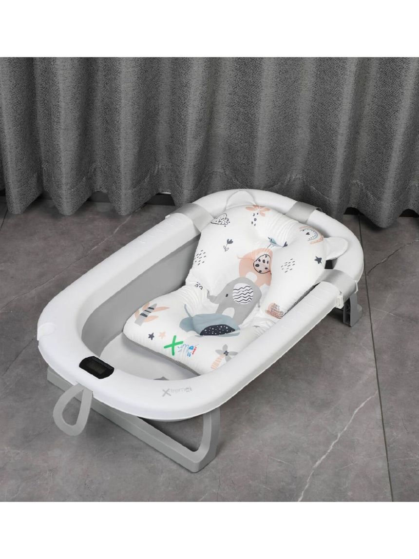 X-treme baby πτυσόμενο μπανάκι μωρού με ενσωματωμένο θερμόμετρο grey xt318 - X-TREME BABY