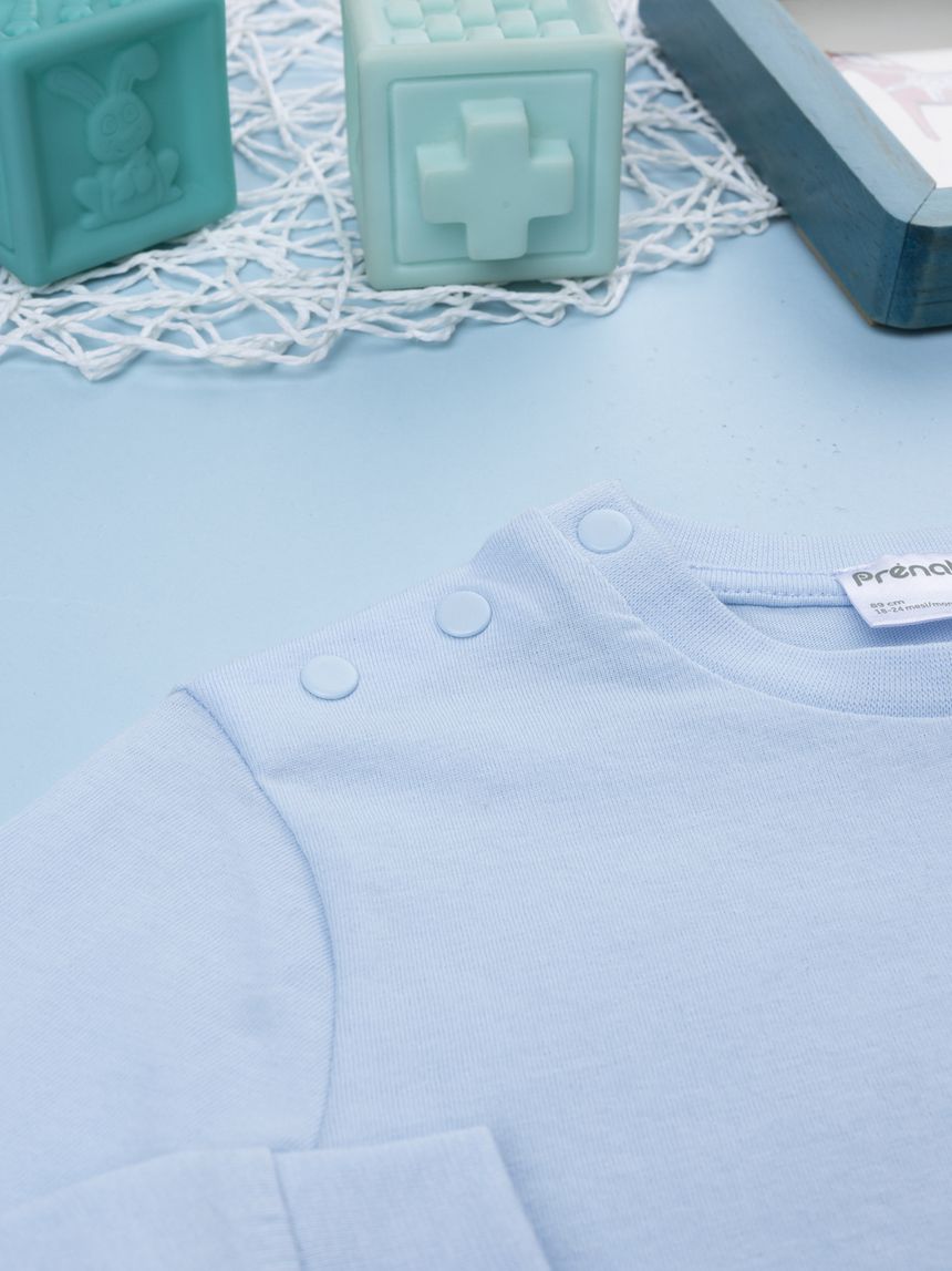 βρεφική πιτζάμα γαλάζια/μπλε με αρκουδάκι για αγόρι - Prénatal