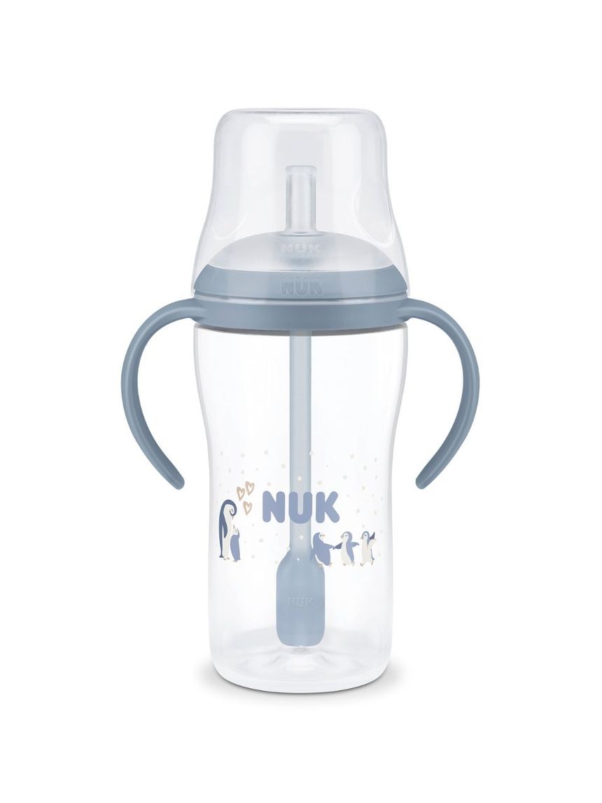 Nuk εκπαιδευτικό ποτηράκι με καλαμάκι perfect match 8m+ 260ml pengiun - Nuk