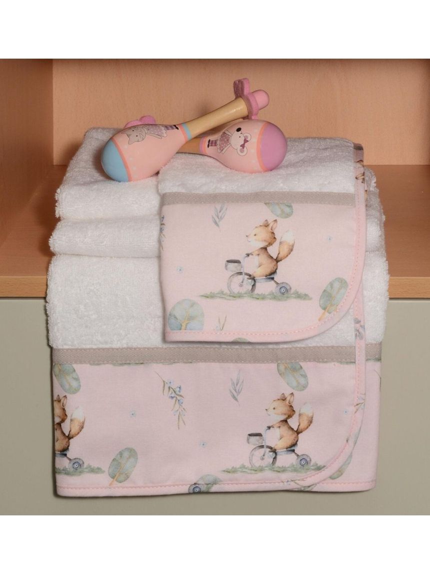 Baby οliver σετ πετσέτες 2 τεμ 100% βαμβάκι σχέδιο 426 46-6760/426 - Baby Oliver