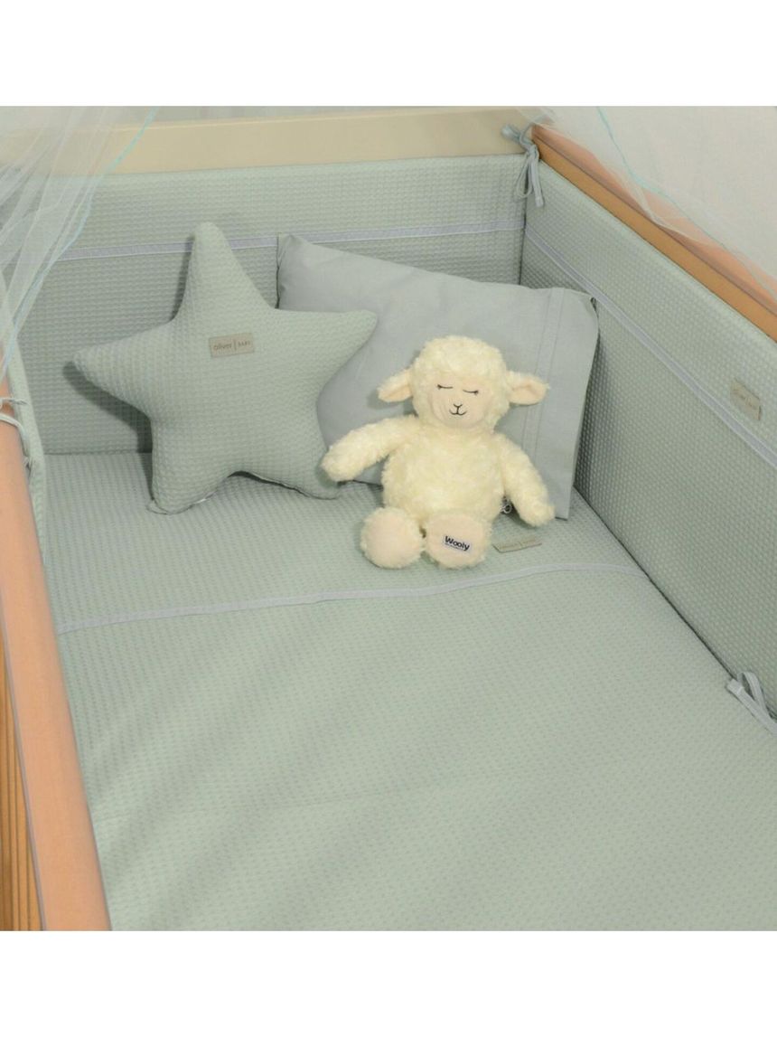 Baby oliver πάπλωμα & παπλωματοθήκη πικέ σχέδιο μέντα 453 46-6700/453 - BABY OLIVER