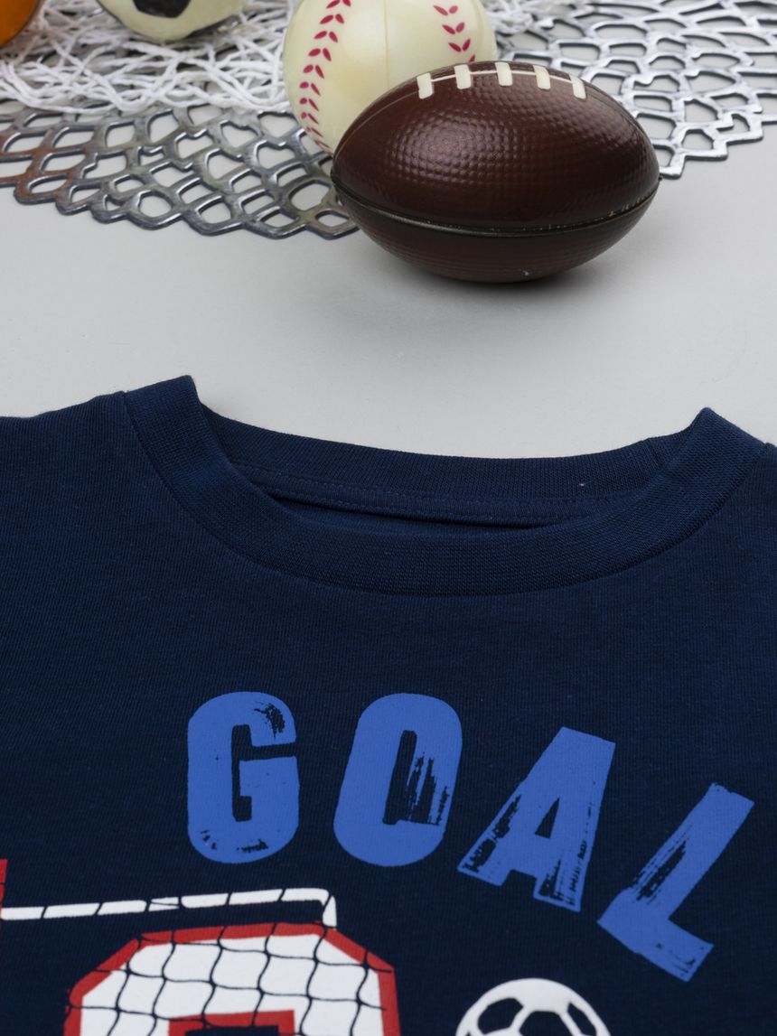 παιδική μπλούζα μπλε soccer club για αγόρι - Prénatal