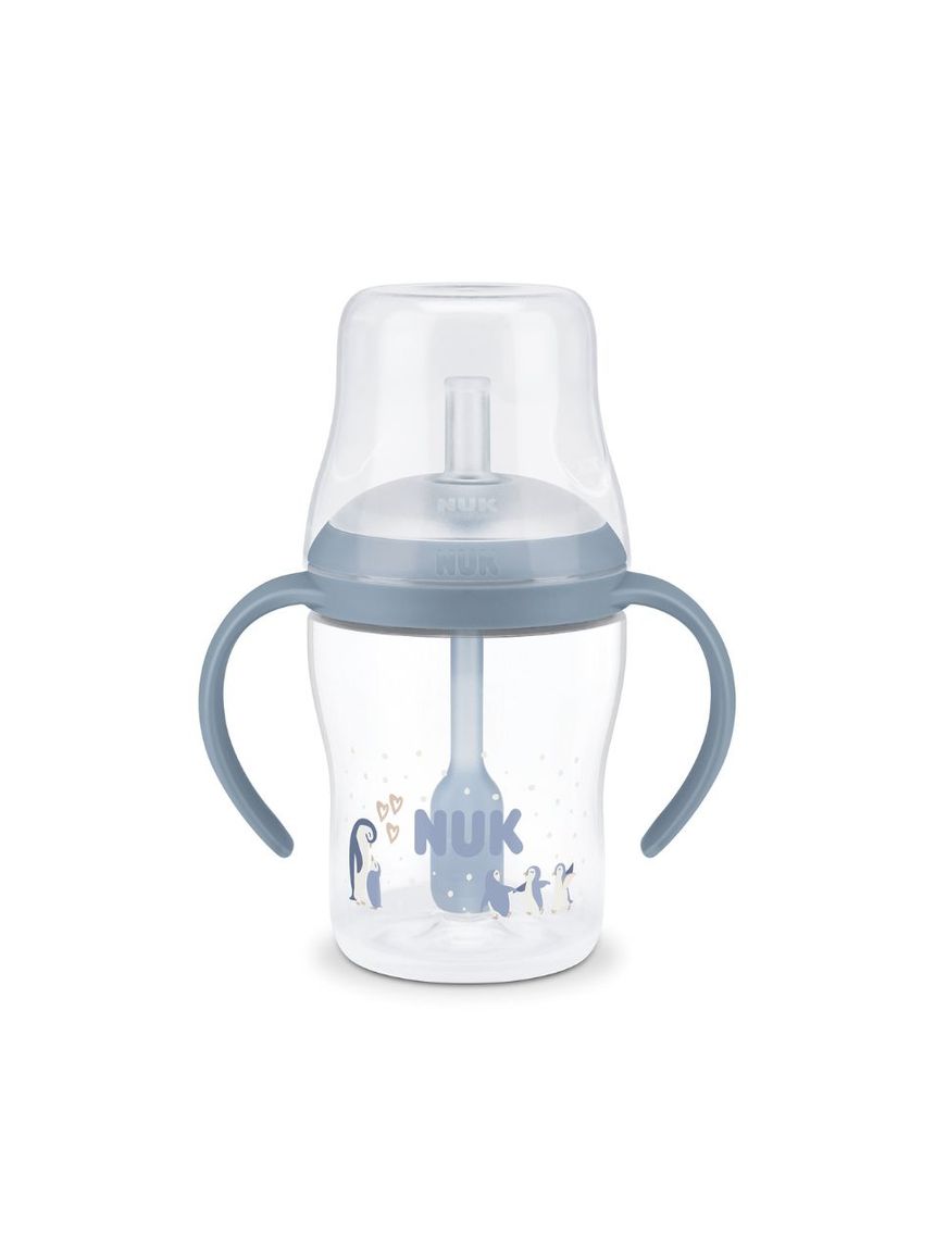 Nuk εκπαιδευτικό ποτηράκι με καλαμάκι perfect match 8m+ 150ml pengiun - Nuk