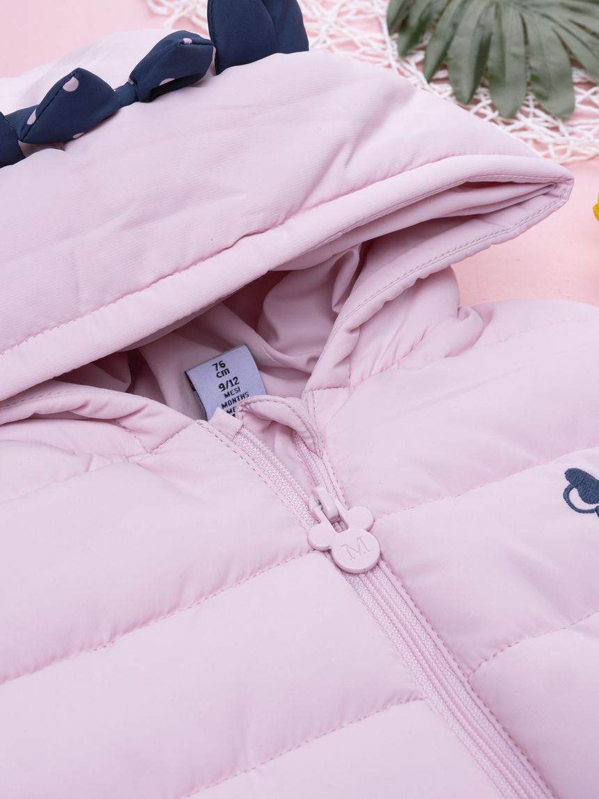 βρεφικό μπουφάν αμάνικο puffer ροζ minnie για κορίτσι - Prénatal