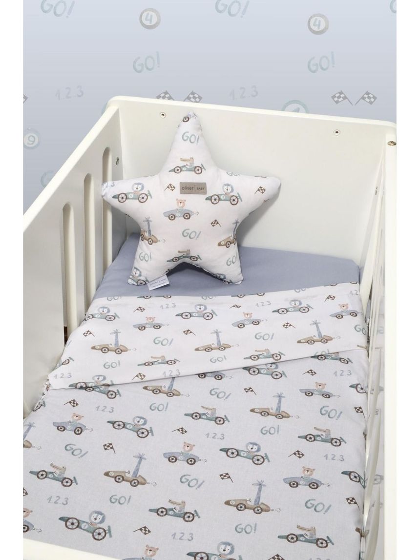 Baby oliver σετ σεντόνια λίκνου 75×110cm σχέδιο 421 46-6704/421 - BABY OLIVER