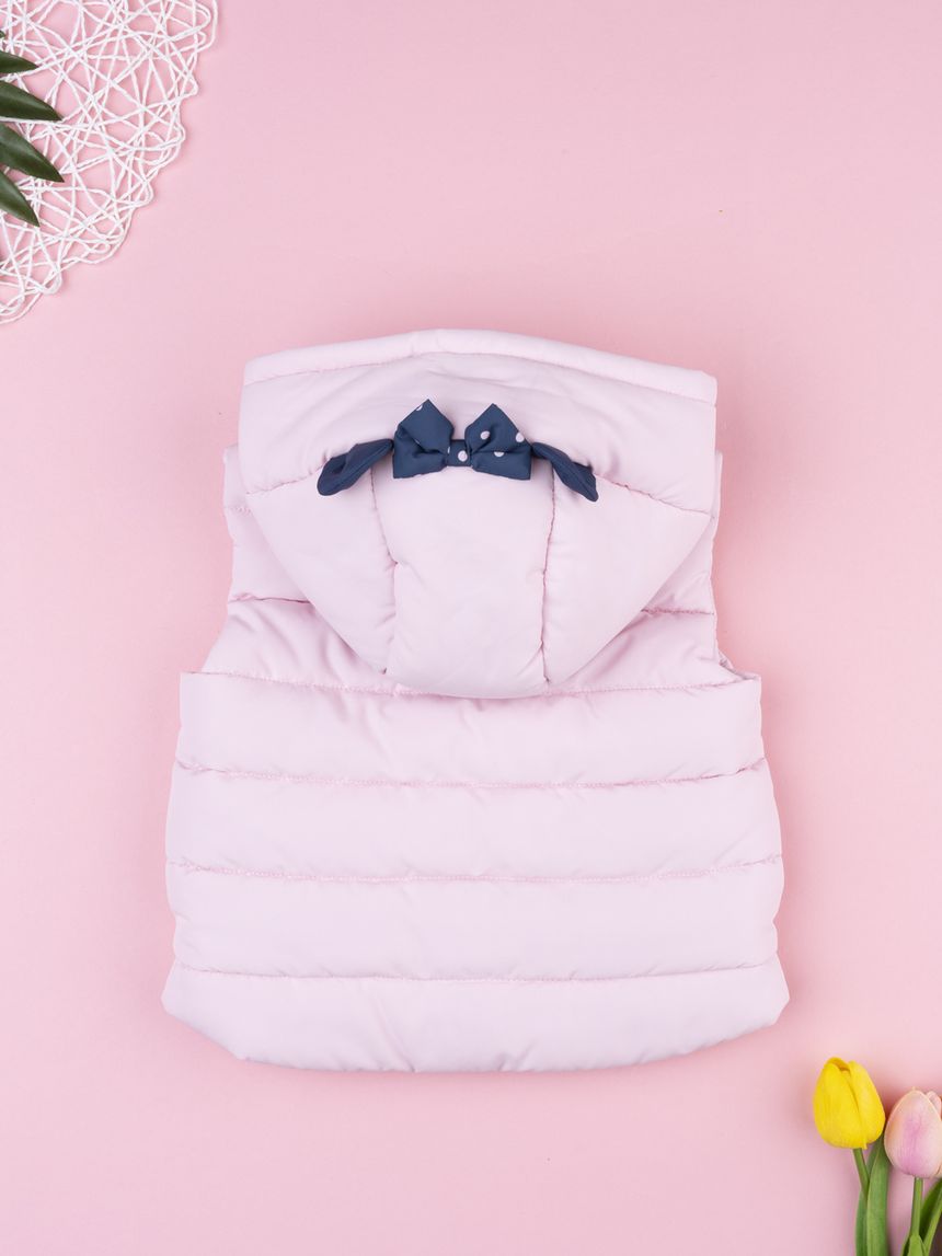 βρεφικό μπουφάν αμάνικο puffer ροζ minnie για κορίτσι - Prénatal