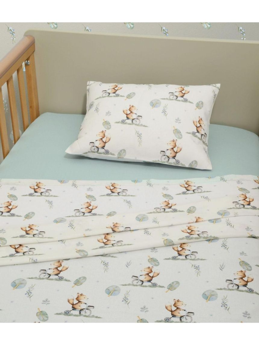 Baby oliver σετ σεντόνια κούνιας 110×170cm με λάστιχο σχέδιο 423 46-6706/423 - BABY OLIVER