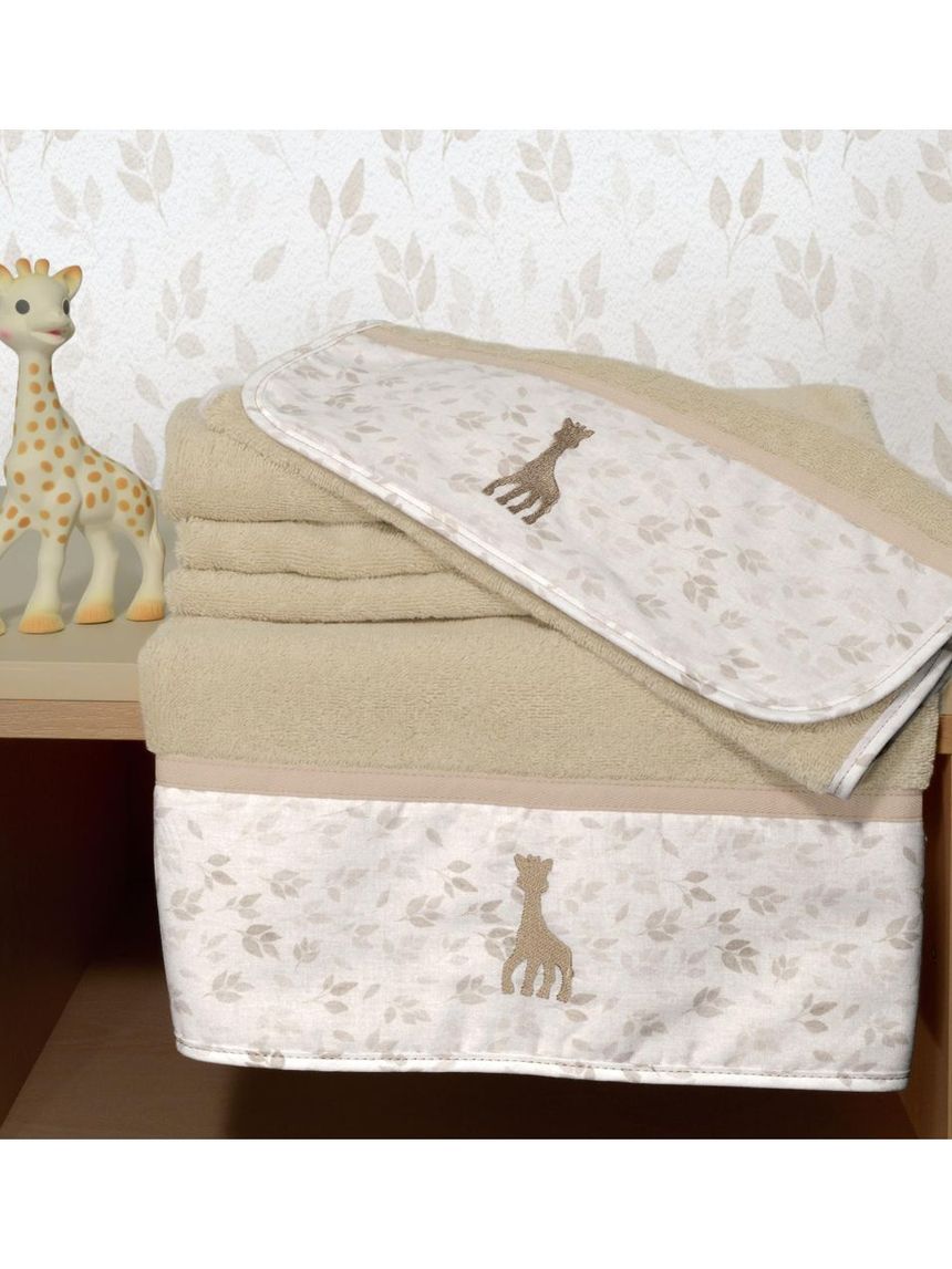 Sophie la girafe σετ πετσέτες 2 τεμ 100% βαμβάκι σχέδιο μπεζ 506 46-6760/506 - SOPHIE LA GIRAFE