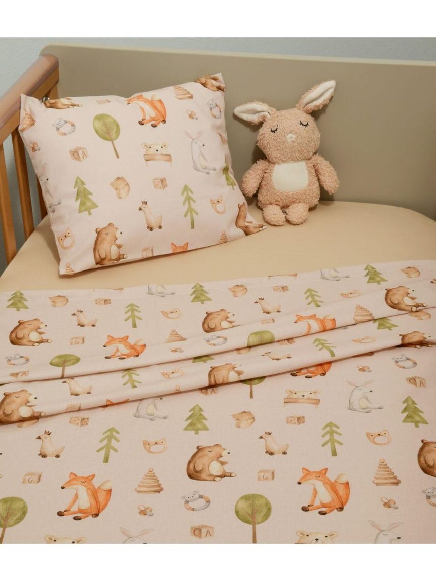 Baby oliver σετ σεντόνια κούνιας 110×170cm με λάστιχο σχέδιο 427 46-6706/427 - BABY OLIVER