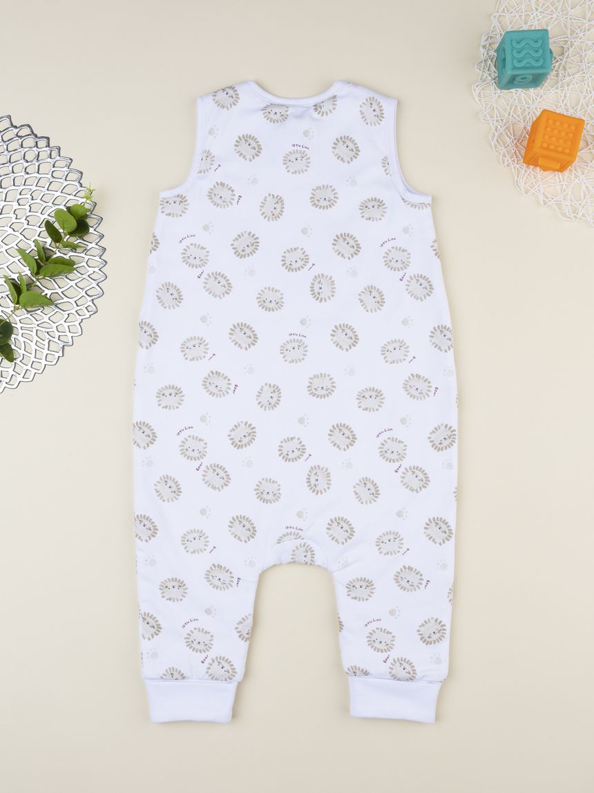 βρεφικός υπνόσακος λευκός με λιονταράκια 1,5 tog - Prénatal