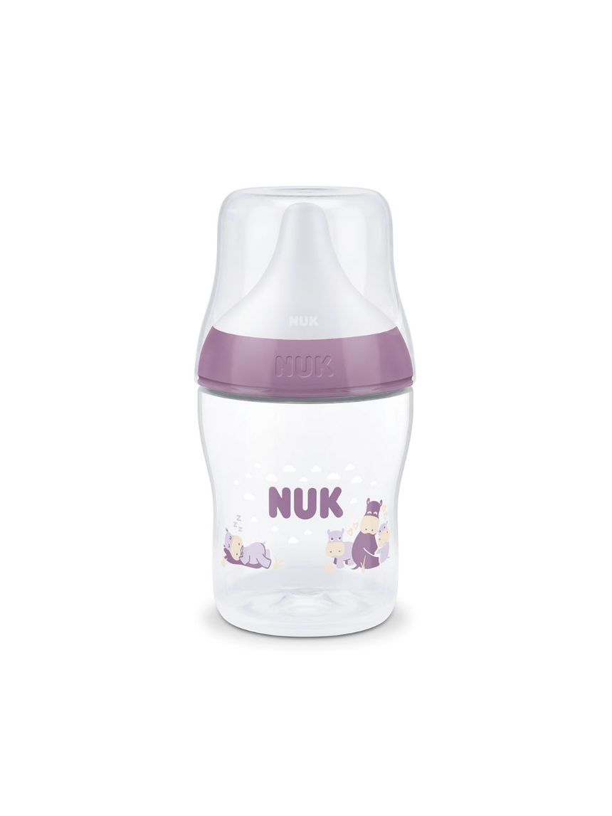 Nuk πλαστικό μπιμπερό με θηλή σιλικόνης perfect match temperature control 0m+ 150ml hippo - Nuk