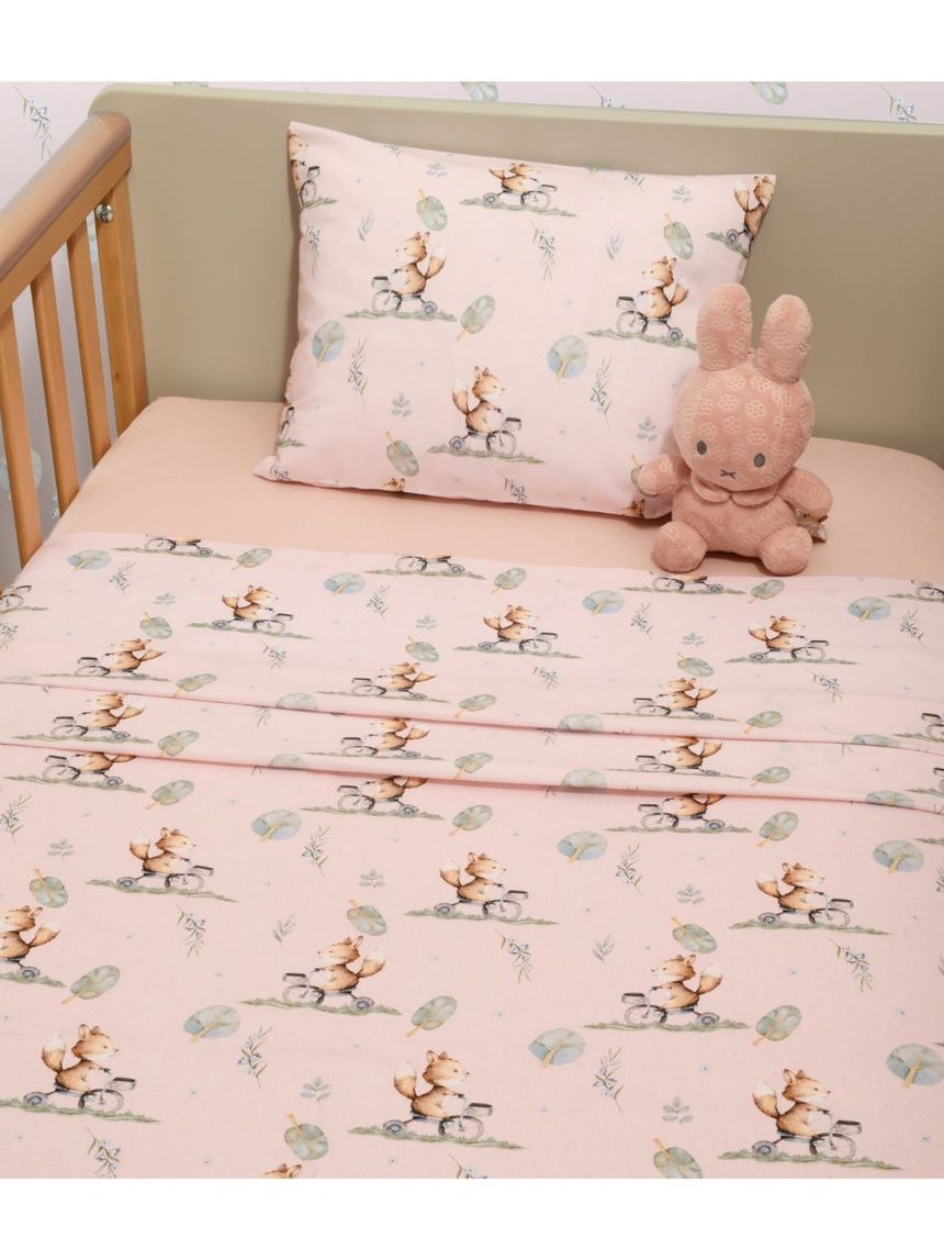 Baby oliver σετ σεντόνια κούνιας 110×170cm με λάστιχο σχέδιο 426 46-6706/426 - BABY OLIVER