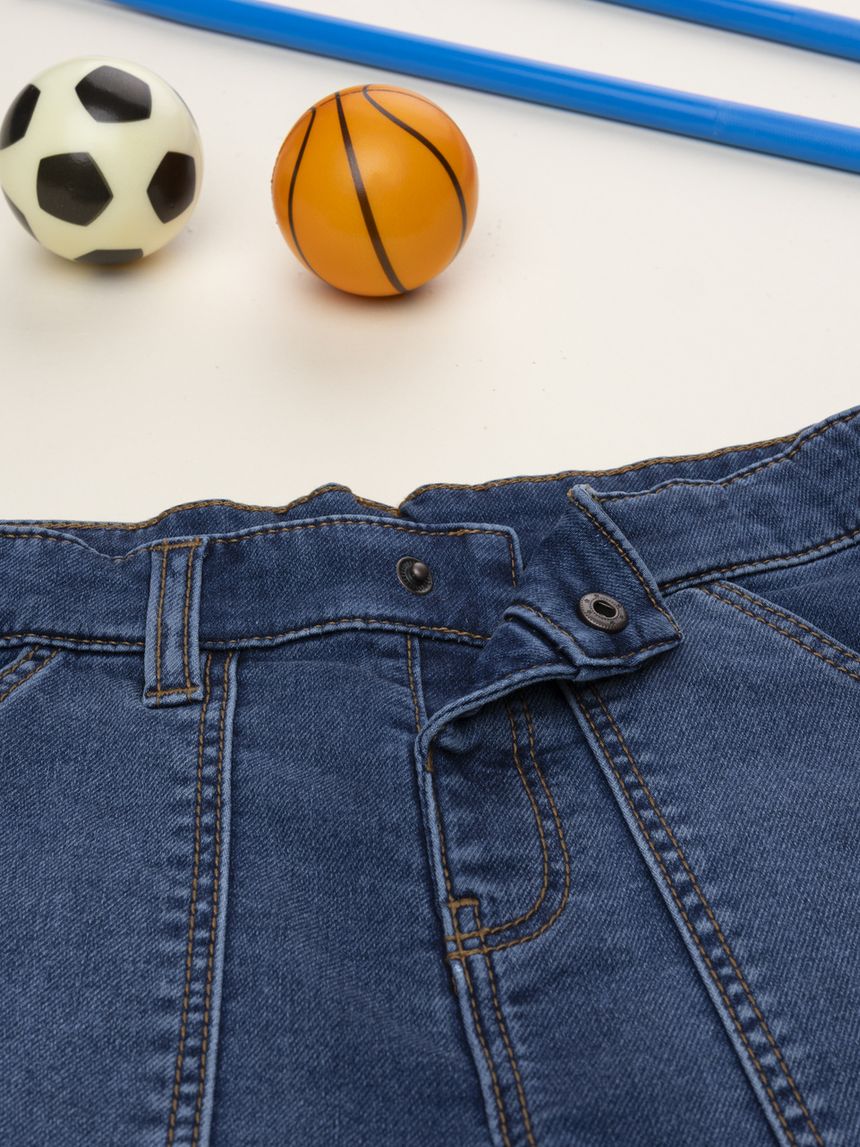 παιδικό τζιν παντελόνι μπλε dino για αγόρι - Prénatal