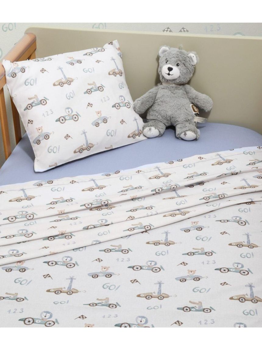 Baby oliver σετ σεντόνια κούνιας 110×170cm με λάστιχο σχέδιο 421 46-6706/421 - BABY OLIVER