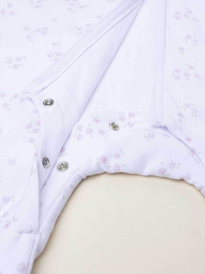 βρεφικός υπνόσακος λευκός με λουλούδια 1,5 tog - Prénatal