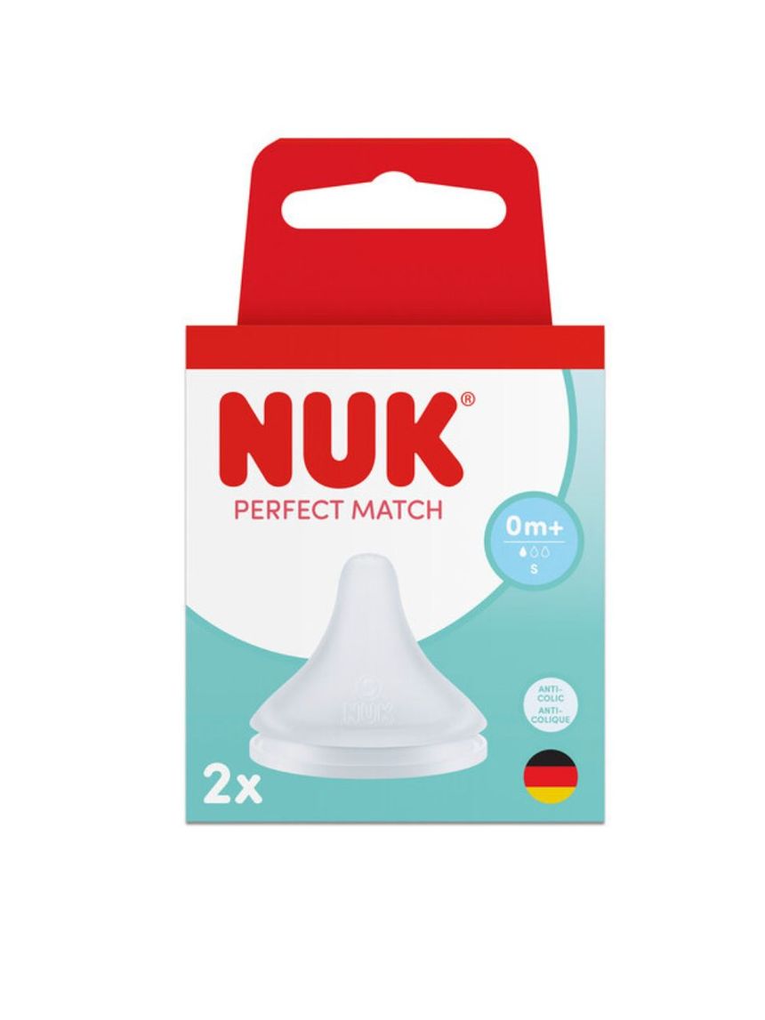 Nuk θηλή σιλικόνης perfect match 2τμχ μέγεθος s 0m+ - Nuk