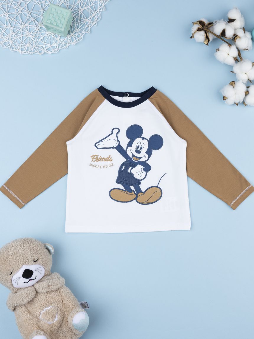 βρεφική μπλούζα λευκή mickey για αγόρι - Prénatal