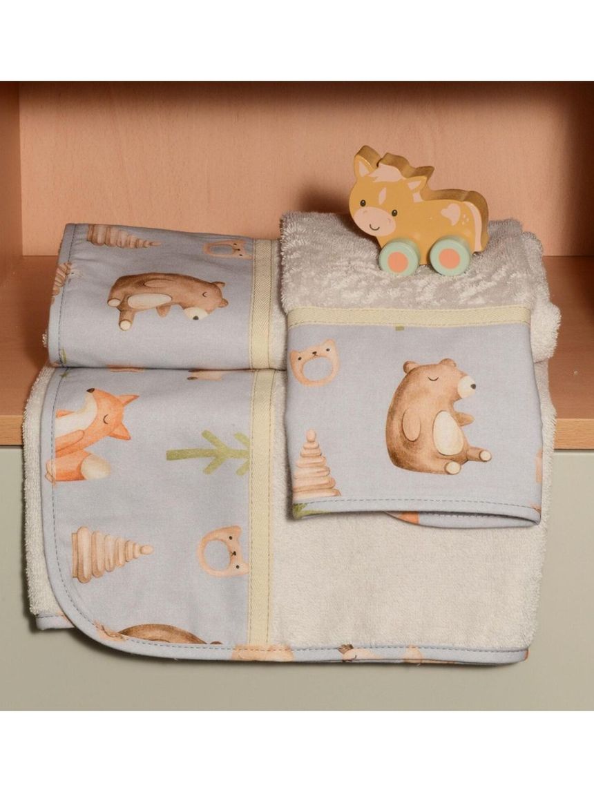 Baby οliver σετ πετσέτες 2 τεμ 100% βαμβάκι σχέδιο 427 46-6760/427 - Baby Oliver