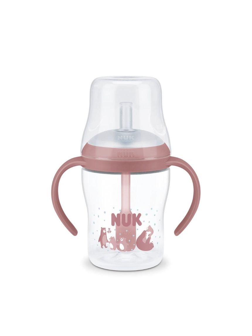 Nuk εκπαιδευτικό ποτηράκι με καλαμάκι perfect match 8m+ 150ml bear - Nuk