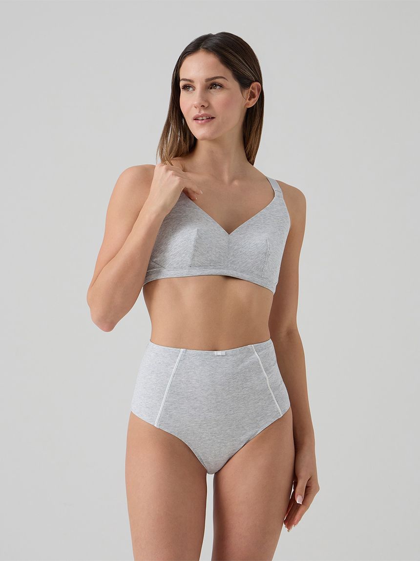 γυναικείο σλιπ εγκυμοσύνης γκρι με φιογκάκι - Prénatal