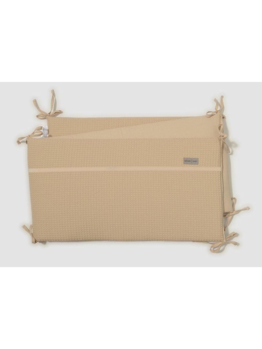 Baby oliver πάντα προστασίας κρεβατιού πικέ μπεζ 454 46-6702/454 - Baby Oliver