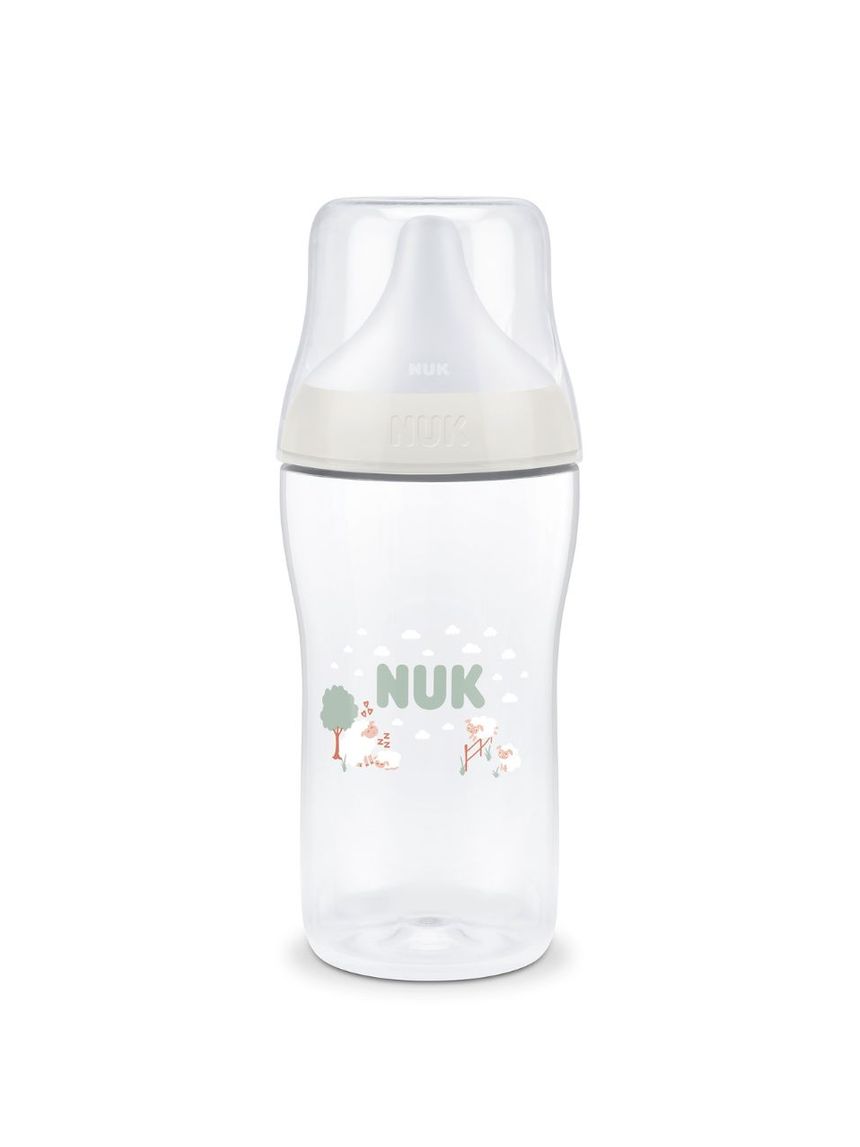Nuk πλαστικό μπιμπερό με θηλή σιλικόνης perfect match temperature control 3m+ 260ml sheep - Nuk