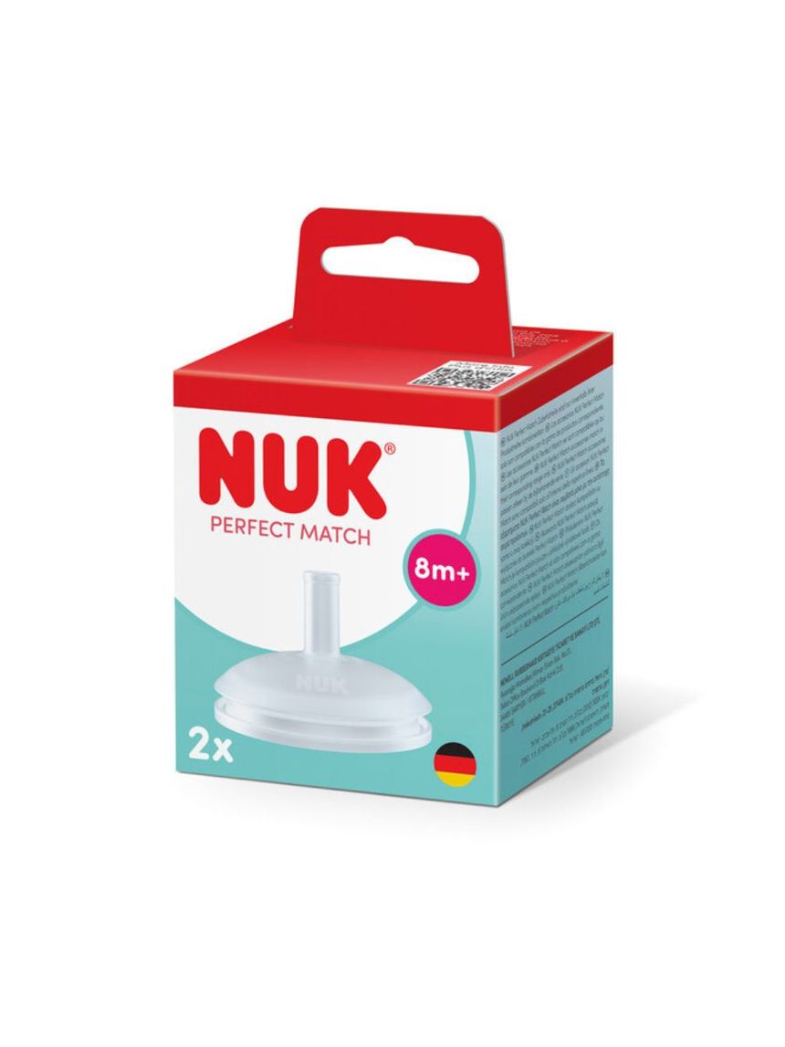 Nuk ανταλλακτικό καλαμάκι σιλικόνης perfect match 2τμχ 8m+ - Nuk
