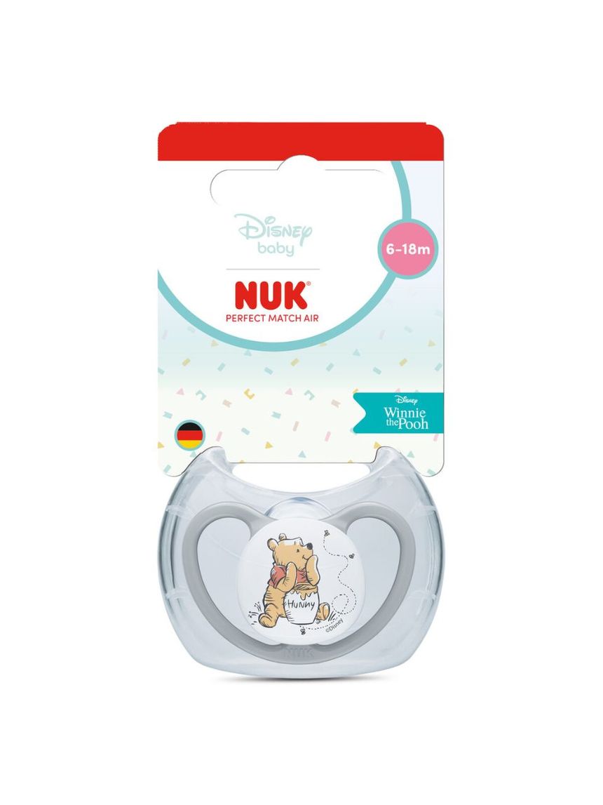 Nuk πιπίλα σιλικόνης perfect match air disney winnie the pooh 6-18m grey - Nuk