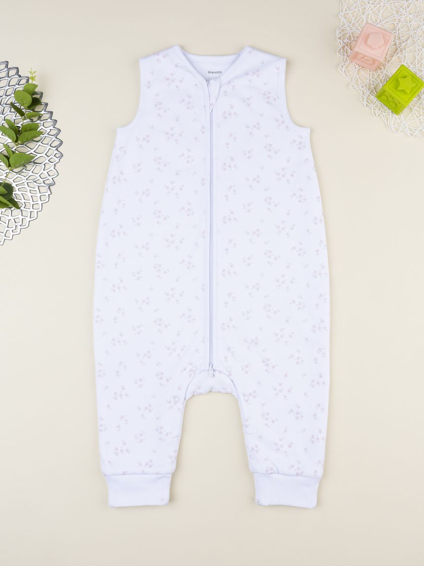 βρεφικός υπνόσακος λευκός με λουλούδια 1,5 tog - Prénatal
