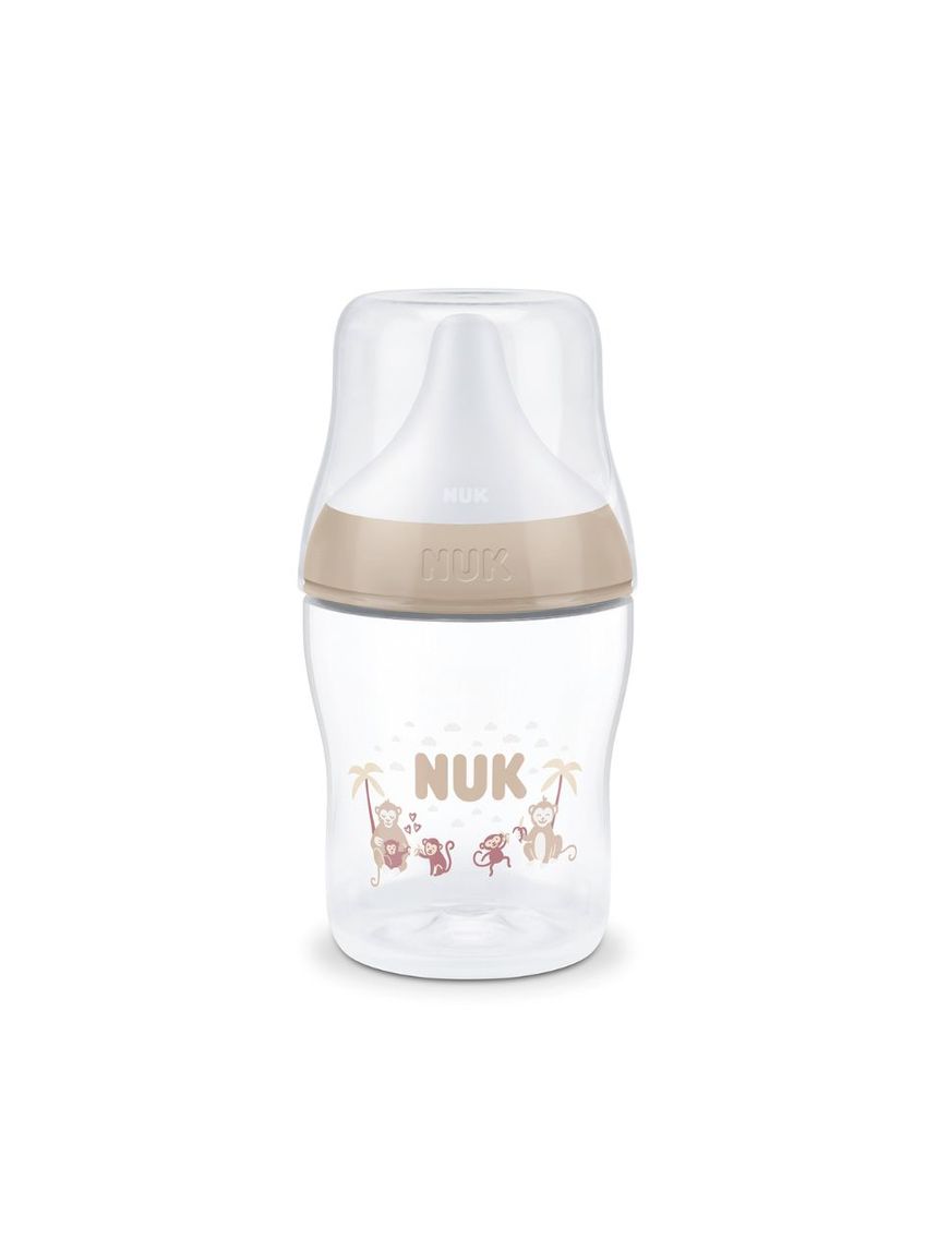 Nuk πλαστικό μπιμπερό με θηλή σιλικόνης perfect match temperature control 0m+ 150ml monkey - Nuk