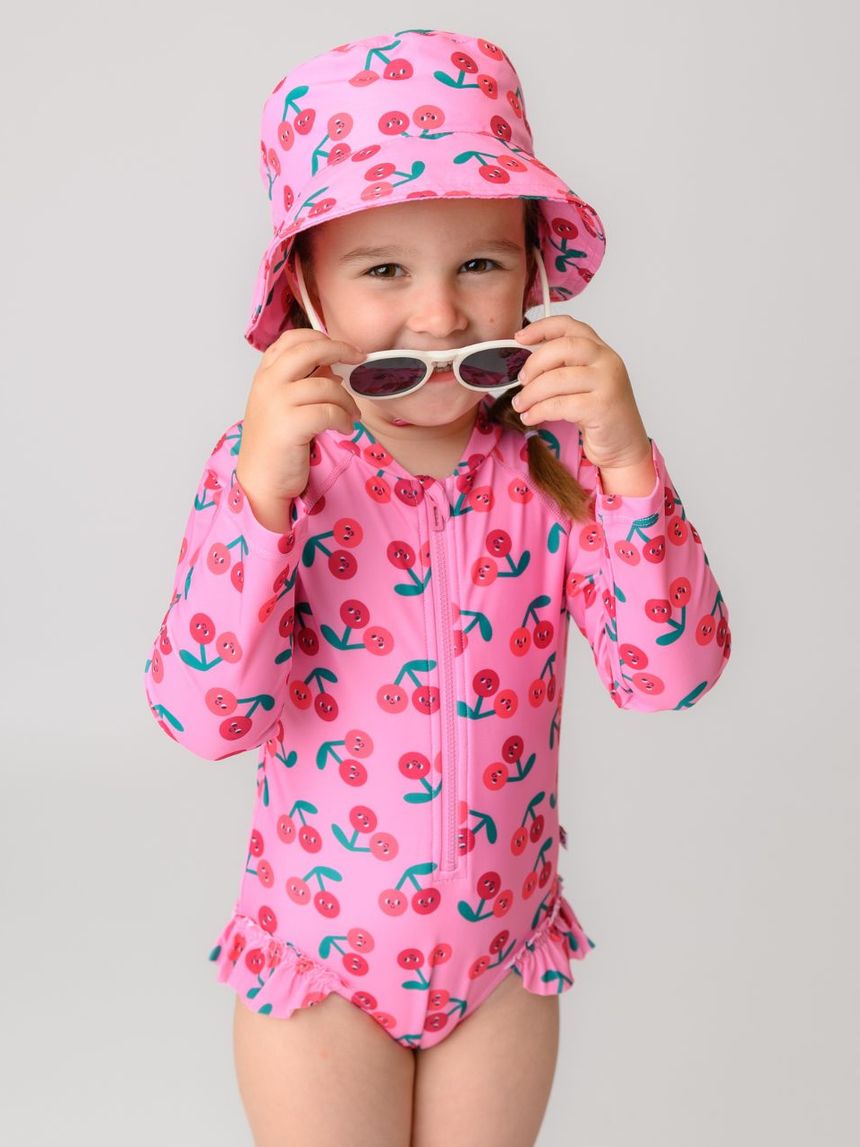 Zoocchini ολόσωμο μαγιώ με μανίκια uv cherry zoo12605 - Zoocchini