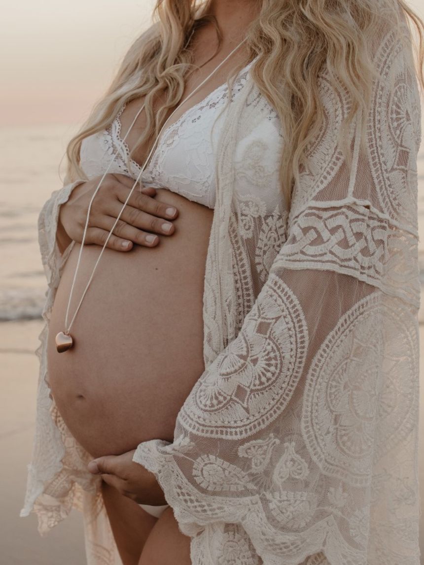 Proud mama μενταγιόν bola sofie rose gold καρδιά pm-670 - Proud Mama