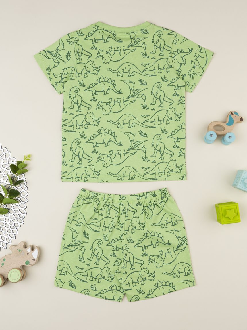 παιδική πιτζάμα πράσινη dino για αγόρι - Prénatal
