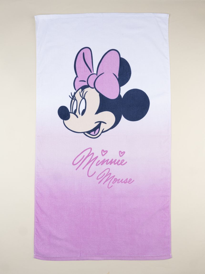 παιδική πετσέτα θαλάσσης ροζ minnie για κορίτσι - Prénatal