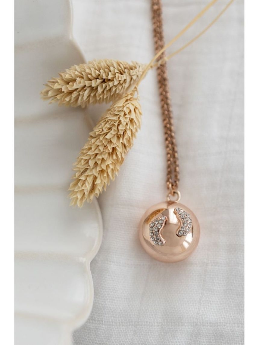 Proud mama μενταγιόν bola eva babybell glowing πατουσάκια pink pm-617 - Proud Mama