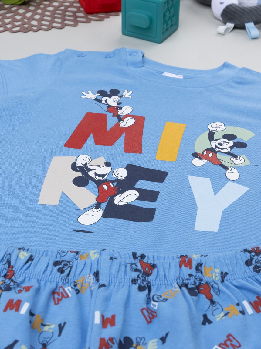 βρεφική πιτζάμα γαλάζια mickey για αγόρι - Prénatal