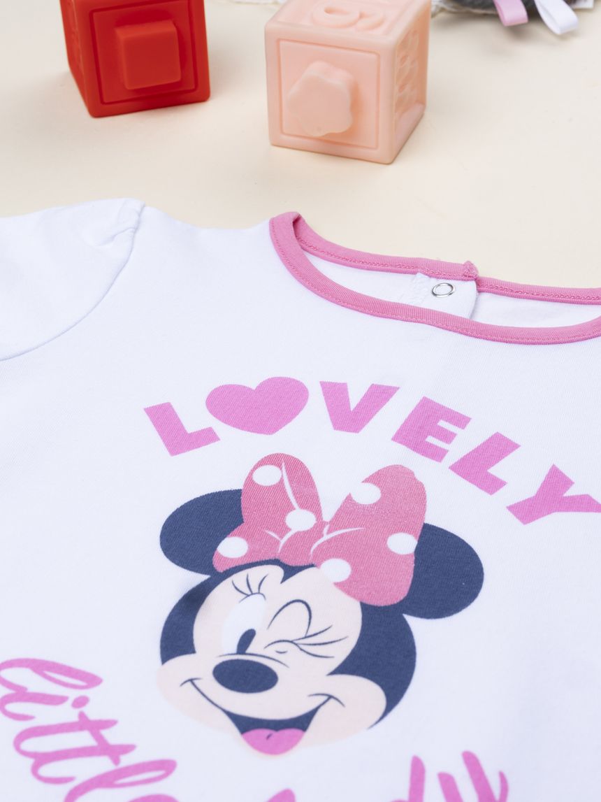 βρεφικό t-shirt λευκό minnie για κορίτσι - Prénatal